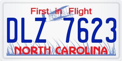 NC license plate DLZ7623