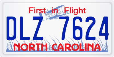 NC license plate DLZ7624