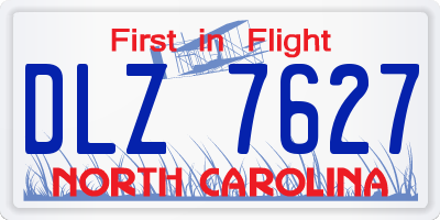 NC license plate DLZ7627