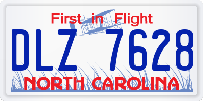 NC license plate DLZ7628