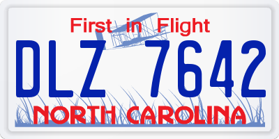 NC license plate DLZ7642