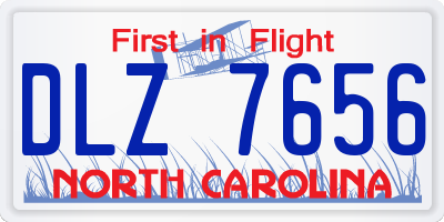 NC license plate DLZ7656