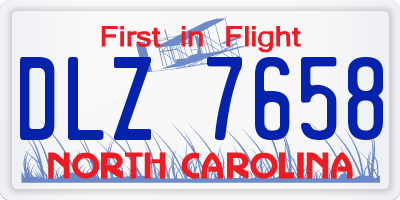 NC license plate DLZ7658