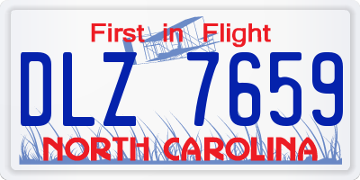 NC license plate DLZ7659