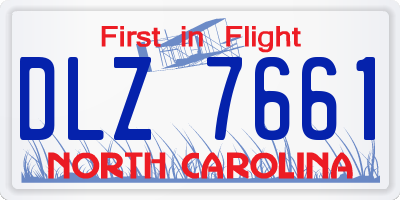 NC license plate DLZ7661