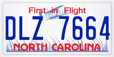 NC license plate DLZ7664