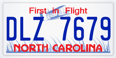 NC license plate DLZ7679