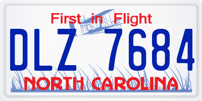 NC license plate DLZ7684