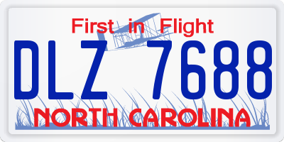 NC license plate DLZ7688