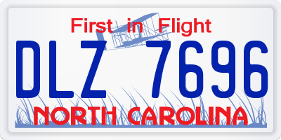 NC license plate DLZ7696
