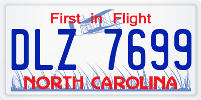 NC license plate DLZ7699