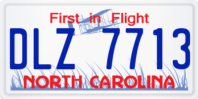 NC license plate DLZ7713