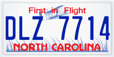 NC license plate DLZ7714