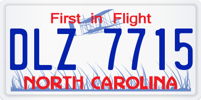 NC license plate DLZ7715