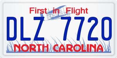 NC license plate DLZ7720