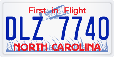 NC license plate DLZ7740