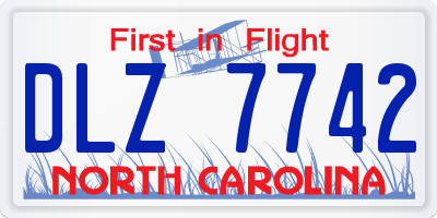 NC license plate DLZ7742