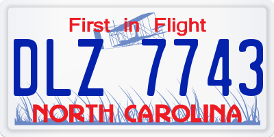 NC license plate DLZ7743