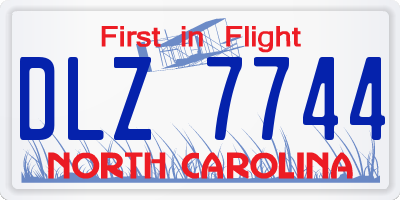 NC license plate DLZ7744