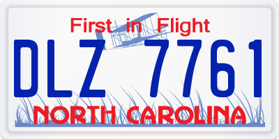 NC license plate DLZ7761
