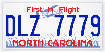 NC license plate DLZ7779
