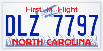 NC license plate DLZ7797