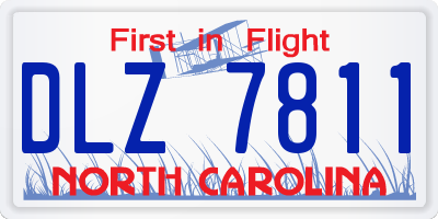 NC license plate DLZ7811