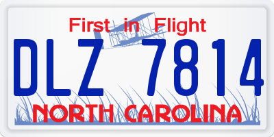 NC license plate DLZ7814