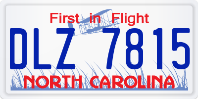 NC license plate DLZ7815