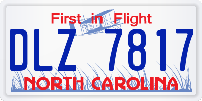 NC license plate DLZ7817