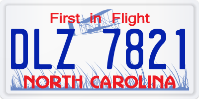 NC license plate DLZ7821