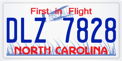 NC license plate DLZ7828