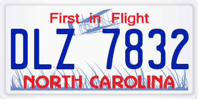 NC license plate DLZ7832