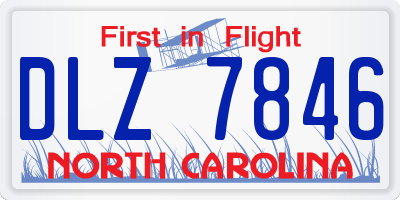 NC license plate DLZ7846