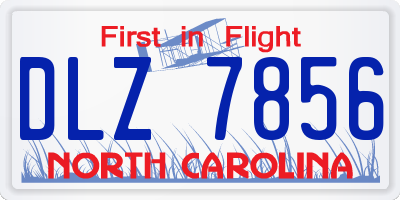 NC license plate DLZ7856