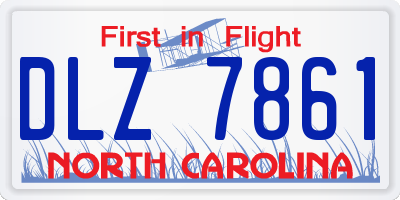 NC license plate DLZ7861