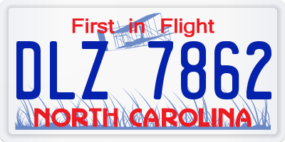 NC license plate DLZ7862