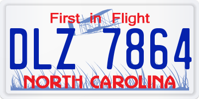 NC license plate DLZ7864