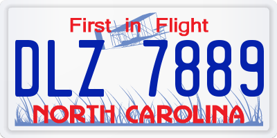 NC license plate DLZ7889