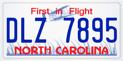 NC license plate DLZ7895