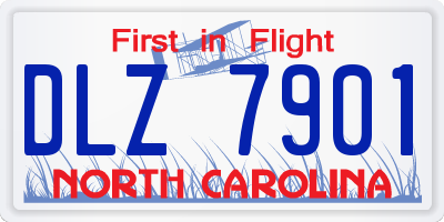 NC license plate DLZ7901