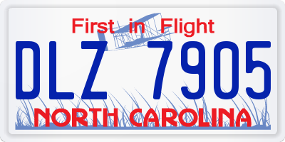 NC license plate DLZ7905