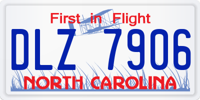 NC license plate DLZ7906