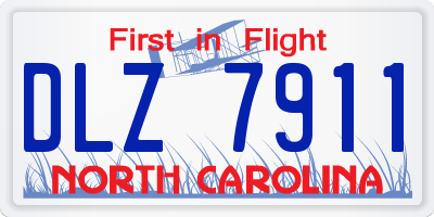 NC license plate DLZ7911
