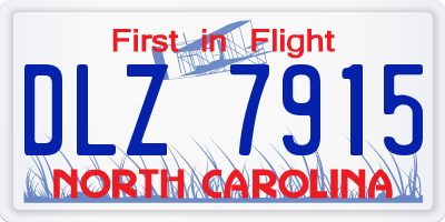 NC license plate DLZ7915