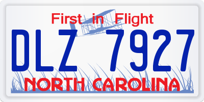 NC license plate DLZ7927