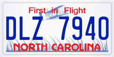NC license plate DLZ7940