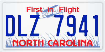 NC license plate DLZ7941