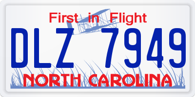 NC license plate DLZ7949