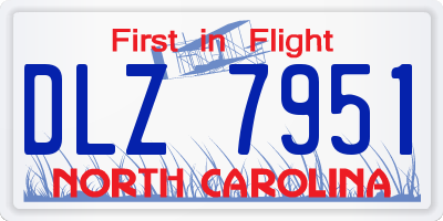 NC license plate DLZ7951
